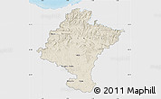 Shaded Relief Map of Navarra, single color outside
