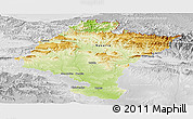 Physical Panoramic Map of Navarra, lighten, desaturated