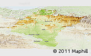 Physical Panoramic Map of Navarra, lighten