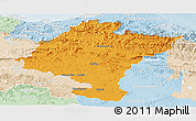Political Panoramic Map of Navarra, lighten