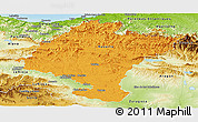 Political Panoramic Map of Navarra, physical outside