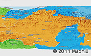 Political Panoramic Map of Navarra