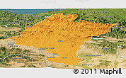 Political Panoramic Map of Navarra, satellite outside
