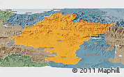 Political Panoramic Map of Navarra, semi-desaturated