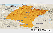 Political Panoramic Map of Navarra, shaded relief outside