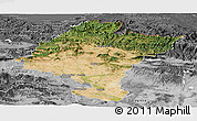 Satellite Panoramic Map of Navarra, desaturated