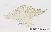 Shaded Relief Panoramic Map of Navarra, cropped outside