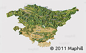 Satellite 3D Map of País Vasco, cropped outside