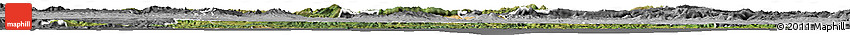 Satellite Horizon Map of País Vasco, desaturated