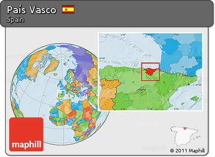 Political Location Map of País Vasco