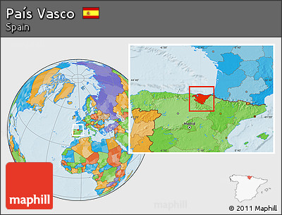 Political Location Map of País Vasco