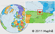 Political Location Map of País Vasco