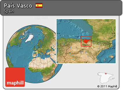 Satellite Location Map of País Vasco