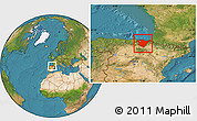 Satellite Location Map of País Vasco