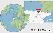 Savanna Style Location Map of País Vasco, highlighted country