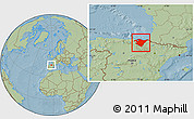 Savanna Style Location Map of País Vasco, hill shading