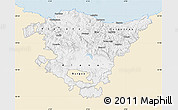 Classic Style Map of País Vasco, single color outside
