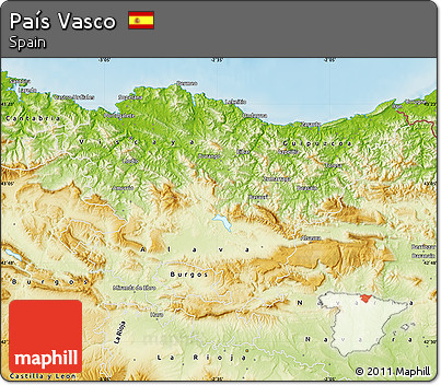Physical Map of País Vasco