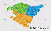 Political Map of País Vasco, cropped outside