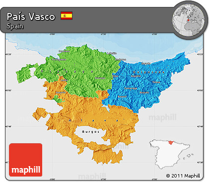 Political Map of País Vasco, single color outside