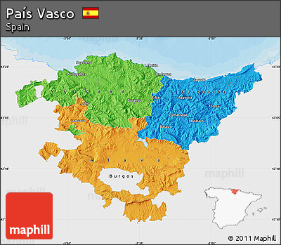 Political Map of País Vasco, single color outside