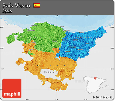 Political Map of País Vasco, single color outside