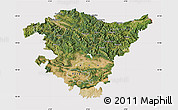 Satellite Map of País Vasco, cropped outside