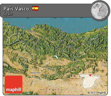 Satellite Map of País Vasco