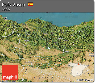 Satellite Map of País Vasco