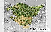 Satellite Map of País Vasco, lighten, desaturated