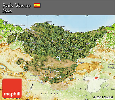 Satellite Map of País Vasco, physical outside