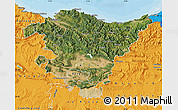 Satellite Map of País Vasco, political outside