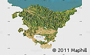 Satellite Map of País Vasco, single color outside