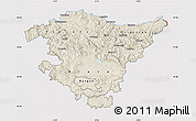 Shaded Relief Map of País Vasco, cropped outside
