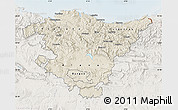Shaded Relief Map of País Vasco, lighten