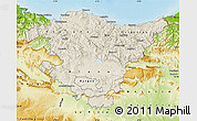 Shaded Relief Map of País Vasco, physical outside