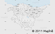 Silver Style Map of País Vasco, single color outside
