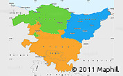 Political Simple Map of País Vasco, single color outside, borders and labels