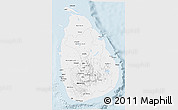 Silver Style 3D Map of Sri Lanka