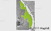 Physical 3D Map of Eastern, desaturated