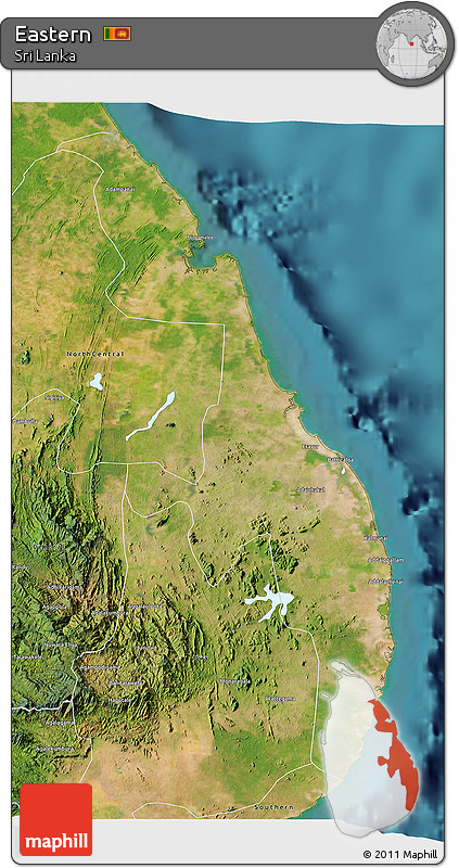 Satellite 3D Map of Eastern
