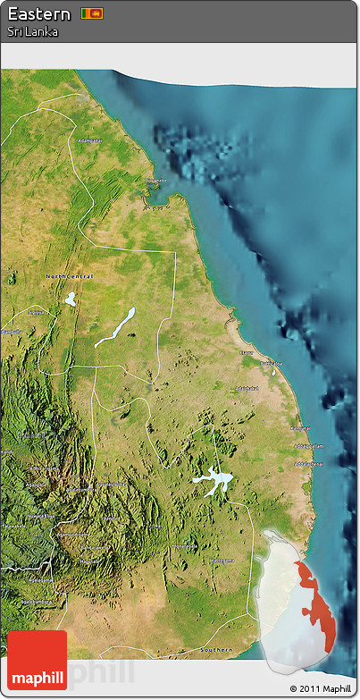 Satellite 3D Map of Eastern