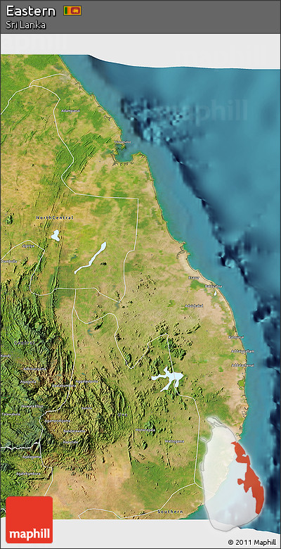 Satellite 3D Map of Eastern