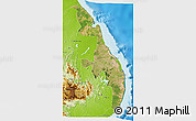 Satellite 3D Map of Eastern, physical outside