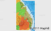 Satellite 3D Map of Eastern, political outside