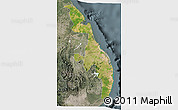 Satellite 3D Map of Eastern, semi-desaturated