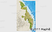 Satellite 3D Map of Eastern, shaded relief outside