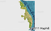 Satellite 3D Map of Eastern, single color outside