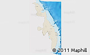 Shaded Relief 3D Map of Eastern, single color outside