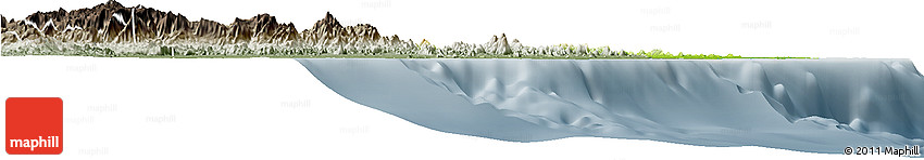 Physical Horizon Map of Eastern, semi-desaturated